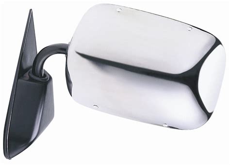 K Source Replacement Side Mirror Manual Stainless Steelblack Driver Or Passenger Side K
