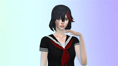 Yandere Simulator To The Sims 4 Ryukos Hair By We1rdusername On