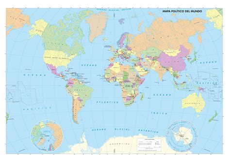 Top Imagen Mapa Planisferio A Color Con Nombres Viaterra Mx