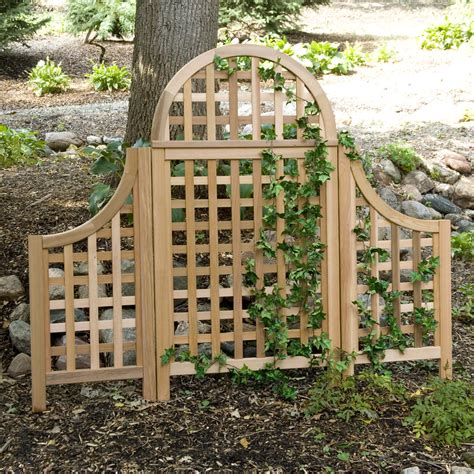 The wedding arch garden arbor is assembled in sections for easy transport to your location. Arboria Andover 5 ft. Cedar Wood Arch Trellis with ...