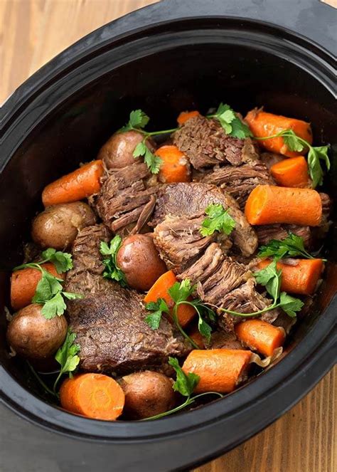 Cover the crock pot and cook the roast. Amazing Slow Cooker Pot Roast full of beefy, savory flavor ...