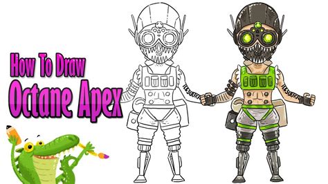 How To Draw New Character Apex Legends Octane Youtube