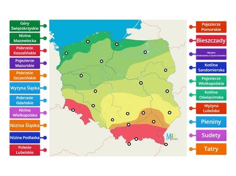 Krainy Geograficzne Polski Quiz Rysunek Z Opisami Sexiz Pix