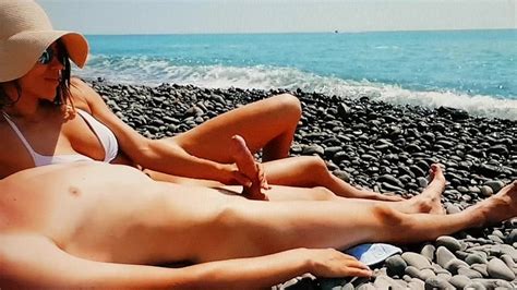 Handjob At Nude Beach PornMega Com