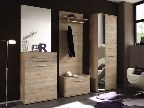 80 cm x 5,5 cm x 30 cm; LIN Garderobe 5-teilig Dekor Eiche San Remo hell