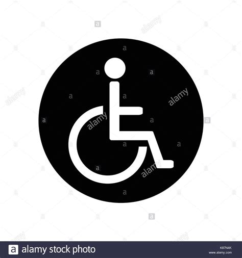 Disabled Handicap Vector Icon Wheelchair Disabled Parking Only