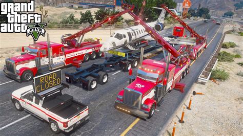 Gta 5 Mods Four Rotators Lifting And Towing A Plane That Crash Landed On