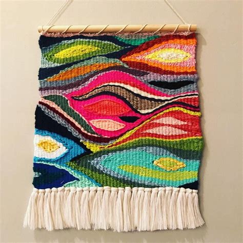 Rainbow Ii Wall Hanging Woven Tapestry Woven Wall Art Etsy Woven