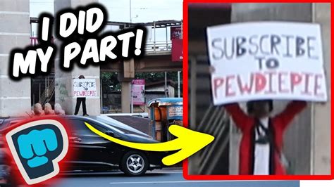 Philippines Pewdiepie Sign Board In The Middle Of Manila Rush Hour