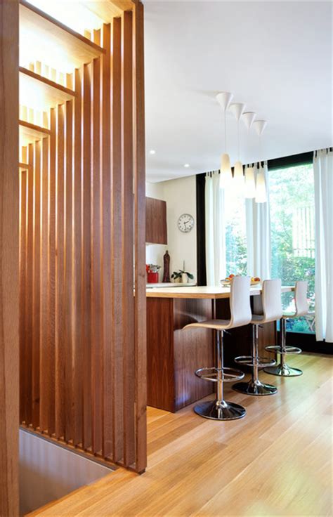 4 panel victorian wooden screen room divider foldable paravent partition. Stair Slats + Walnut Kitchen - Modern - Kitchen - Toronto ...