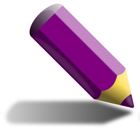 Onlinelabels Clip Art Violet Pencil