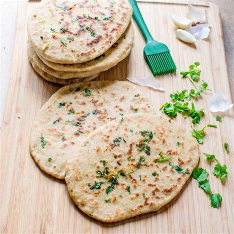 Barley chapati or barley flat bread is a healthy, nutritious recipe. Garlic Naan Bread Recipe - Watch What U Eat