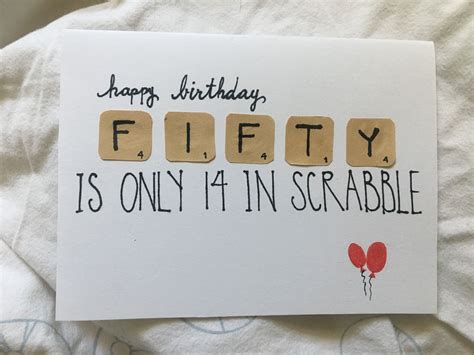 Diy Fiftieth Birthday Card Birthday Cards Fifty Birthday 50th Birthday