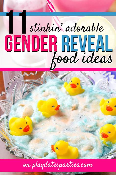Gender reveal light pink and baby blue colors /treats bundle / gender reveal package 48 pc oreo rice krispy marshmallow pretzel. 11 Stinkin' Adorable Gender Reveal Food Ideas