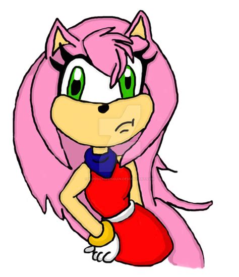 Amy Rose With Longer Hair By Kunoichipenguin On Deviantart