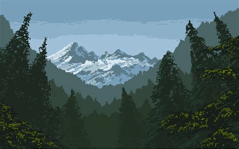 Stephan Hövelbrinks On Twitter Mountains In Pixelart Landscape Study