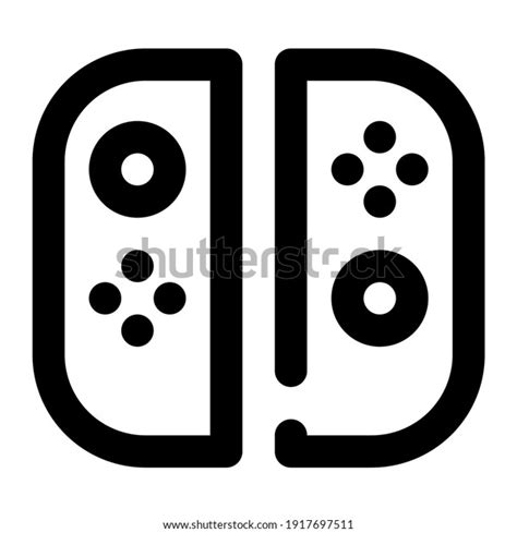 Icon Nintendo Switch Controller Using Line Stock Vector Royalty Free