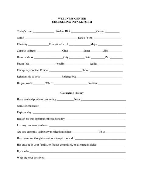 Counseling Intake Form How To Create A Counseling Intake Form Download This Counseling Intake