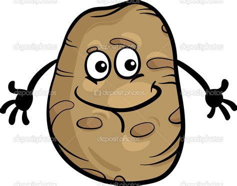 Illustration De Dessin Animé De Pomme De Terre Légume Mignon Vecteur Par ©izakowski 24052267