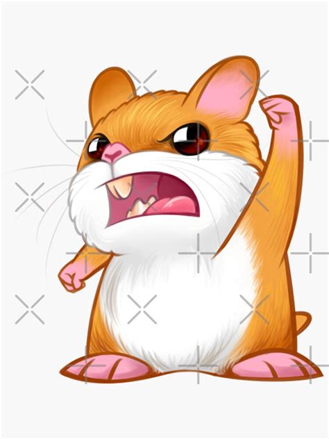 Angry Hamster Sticker For Sale By Mahasona Redbubble