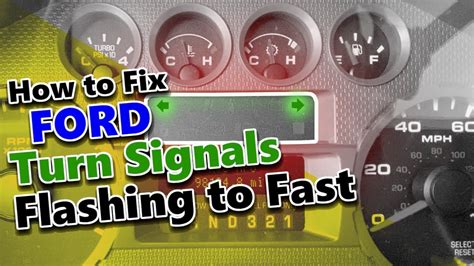 How To Fix Ford Turn Signals Flashing To Fast With Led Bulbs Youtube