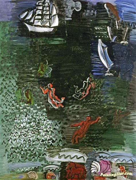 Bathers At Sea With Shells Artwork By Raoul Dufy Oil Painting Art