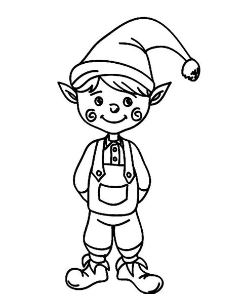 Cute Elf Coloring Page Free Printable Coloring Pages For Kids
