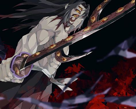 Kimetsu no yaiba - Demon Kokushibo con su espada 4K descarga de fondo