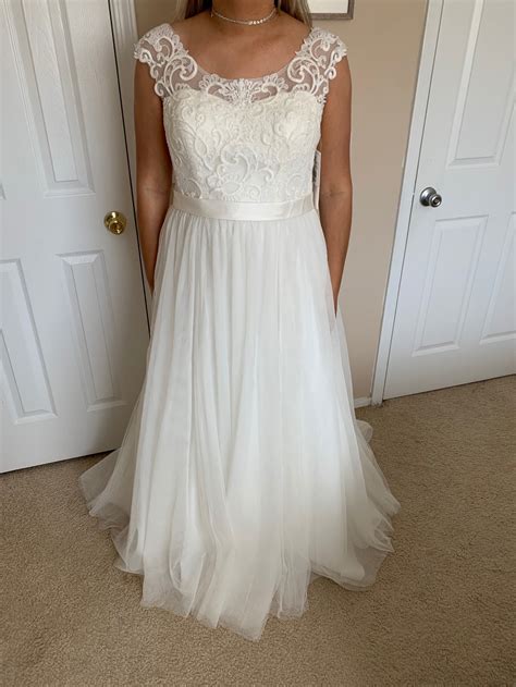 david s bridal collection wg3741 new wedding dress save 50 stillwhite
