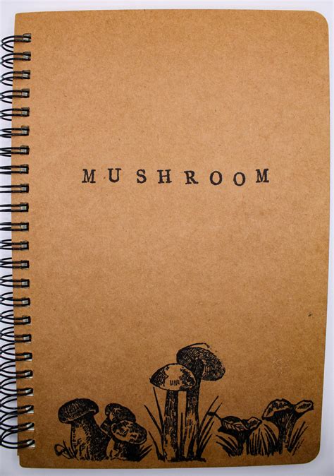 Mushroom Journal Mushroom Notebook Mushroom Art 55 X 83 Lined