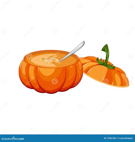 Pumpkin Soup Stock Illustration Illustration Of Halloween 77481387