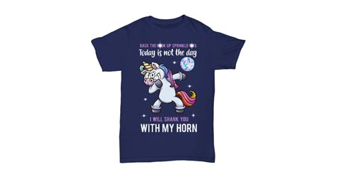 unicorn back the fuck up sprinkle tits today is not the day lady tee