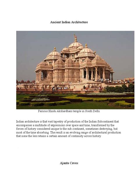 Ancient Indian Architecture Worddocx Archaeology Religion And Belief