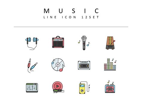 Music Icons Set Vector