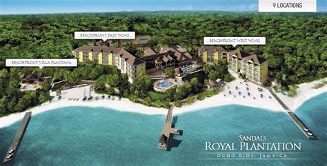 Resort Map Sandals Royal Plantation Ocho Rios Jamaica
