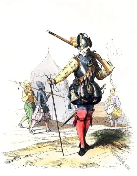 Arquebusier In 16th Century French Military 1572 Costume History
