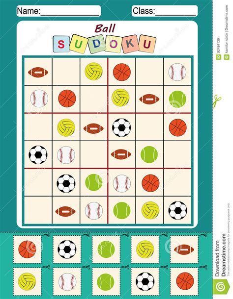 Le sudoku visuel pour enfant. Sudoku De Photo Pour Des Enfants, Couper-coller ...