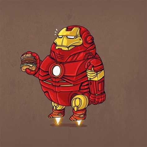 Iron Fat Haha Superhero Fat Cartoon Characters Character Design