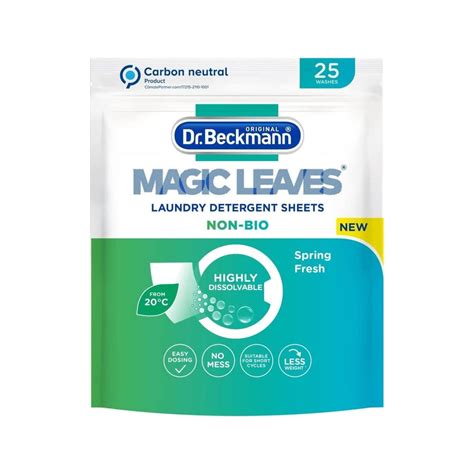 Dr Beckmann Magic Leaves Non Bio Laundry Detergent Washing Clothes 25