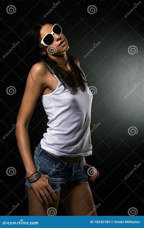 Hot Girl In Sunglasses Stock Image Image Of Elegant 18246189