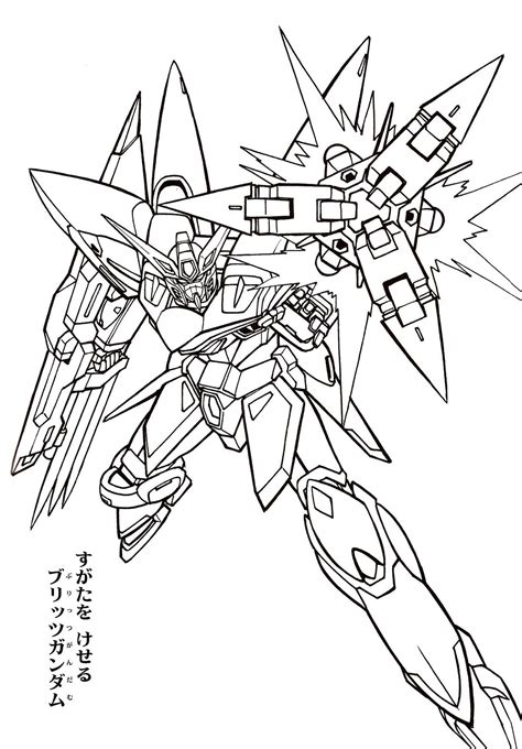 Gundam Coloring Pages Sketch Coloring Page