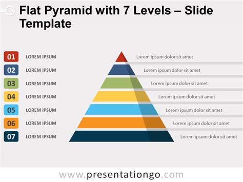 4 Levels Flat Pyramid Diagram Template For Powerpoint Slidemodel