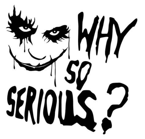 Joker Face Why So Serious Vinyl Decal Bumper Sticker Comics Windows
