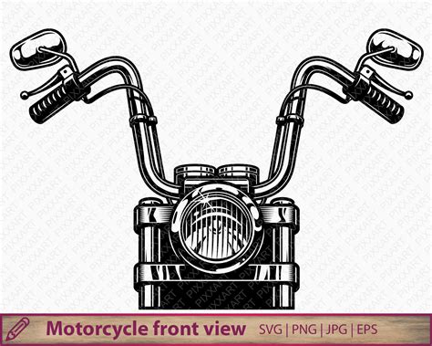 Motorcycle Svg Png Handle Bars Clipart Road Trip Traveling Etsy