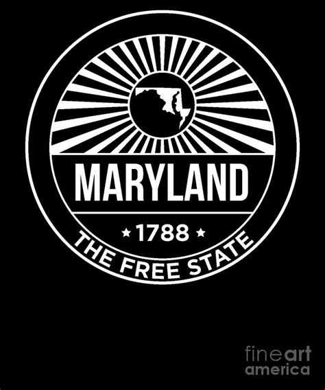Maryland State Motto Design The Free State Digital Art By Jacob Hughes