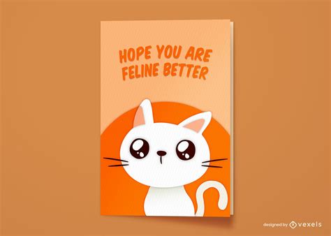 Cute Cat Animal Cartoon Funny Greeting Card Vector Download