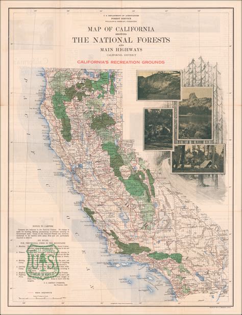 National Forests In California Map Map