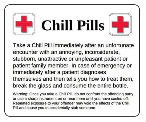 Chill Pill Jar Label Printable Free Chill Pill Printable Etsy