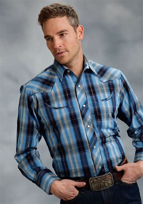 Mens Embroidered Cowboy Shirt Mens Western Style Cowboy Outfits