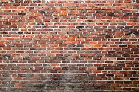 Multicolored Old Brick Wall Background Stock Photo